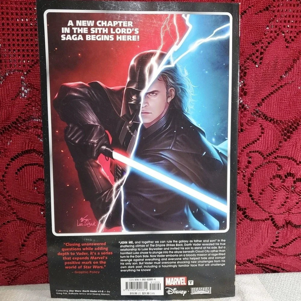 Marvel OS Star Wars Darth Vader Dark Heart of the Sith Graphic Novel Black TPB